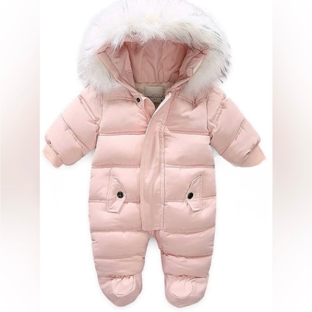 Pink Baby Snowsuit  12-18mo